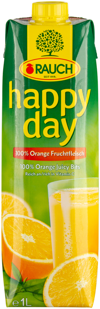WÖsterreich Happy Day Orangensaft 100% mit Fruchtfleisch RAUCH