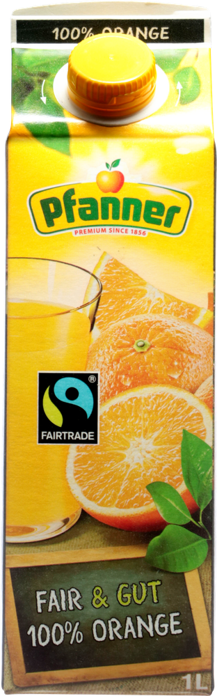 WÖsterreich Fairtrade Orangensaft 100% PFANNER
