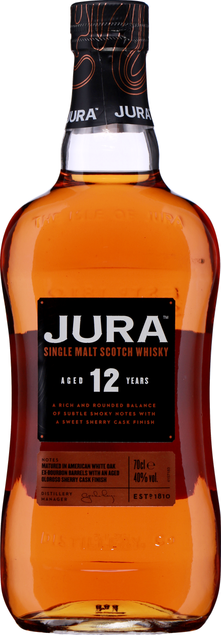 12 Years Single Malt Scotch Whiskey im Geschenkkarton von JURA aus Großbritannien