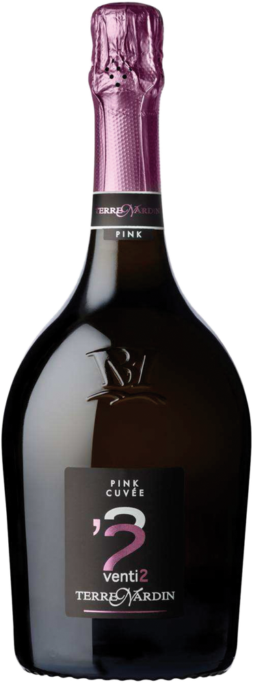 Wein aus Italien Venti2 Spumante Pink Cuvée Glasflasche