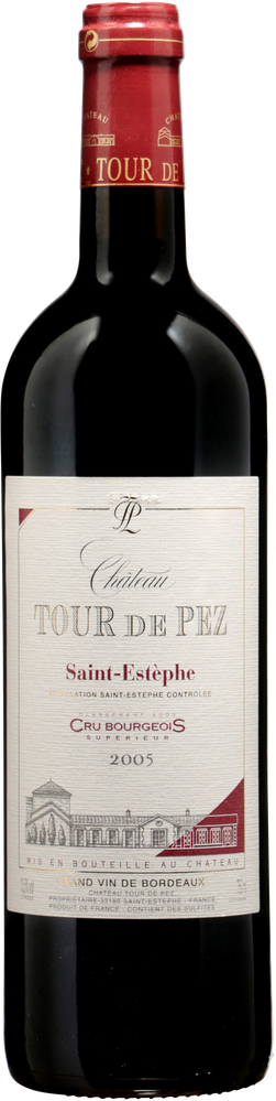 Wein aus Frankreich Saint Estephe Cru Bourgeois 2005 Glasflasche
