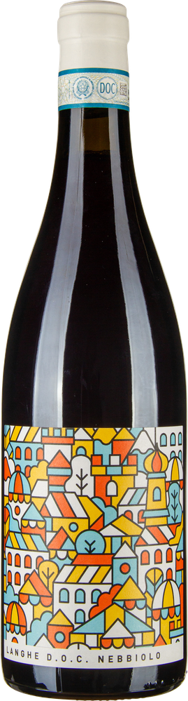 Wein aus Italien Nebbiolo D´Alba 2022 Glasflasche