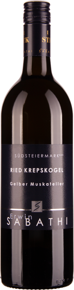 Wein aus Österreich Gelber Muskateller Ried Krepskogel 1STK Südsteiermark DAC bio 2022 Glasflasche