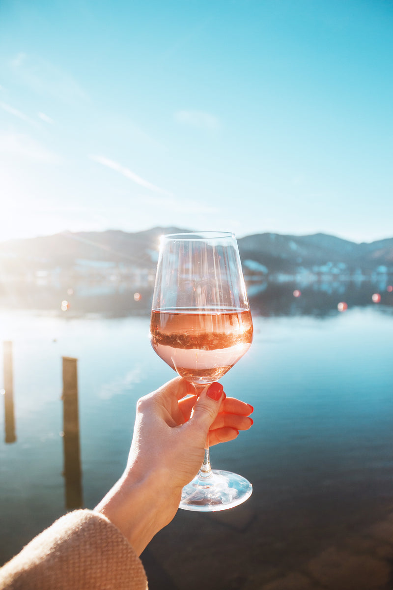 Roséwein im Glas