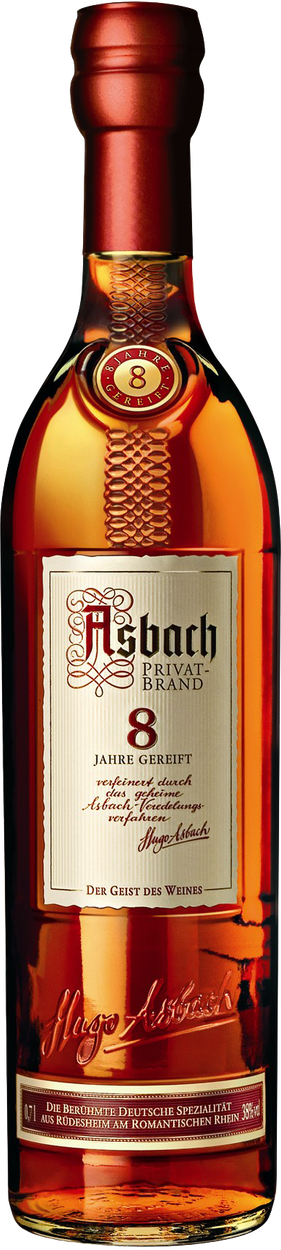8 Jahre Privatbrand Weinbrand im Geschenkkarton von ASBACH aus Deutschland