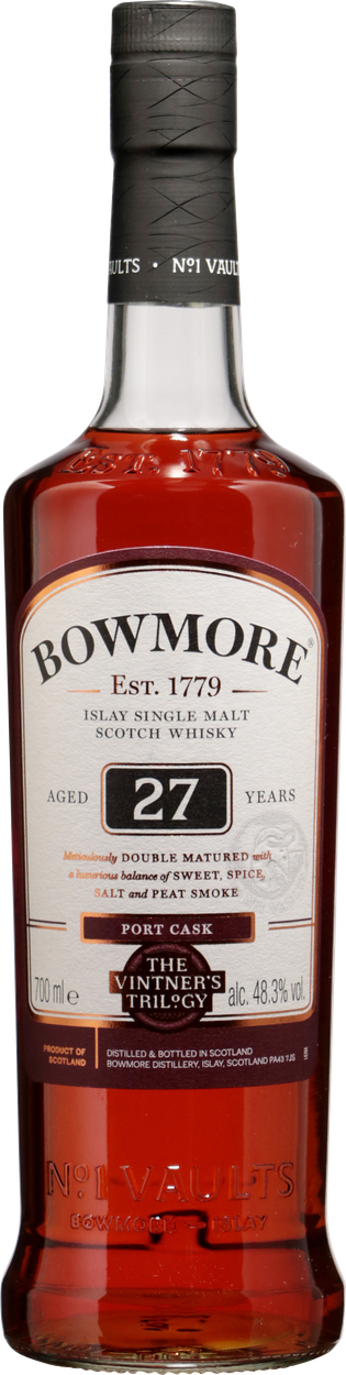 Rarität 27 years Port Cask Islay Single Malt Scotch Whisky von BOWMORE aus Großbritannien