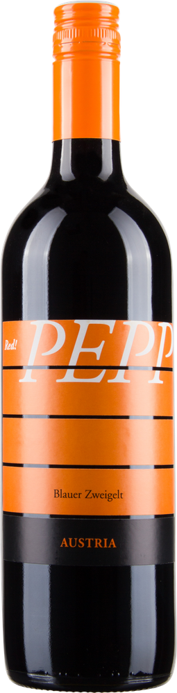 Wein aus Österreich Zweigelt Red! PEPP bio 2021 Glasflasche