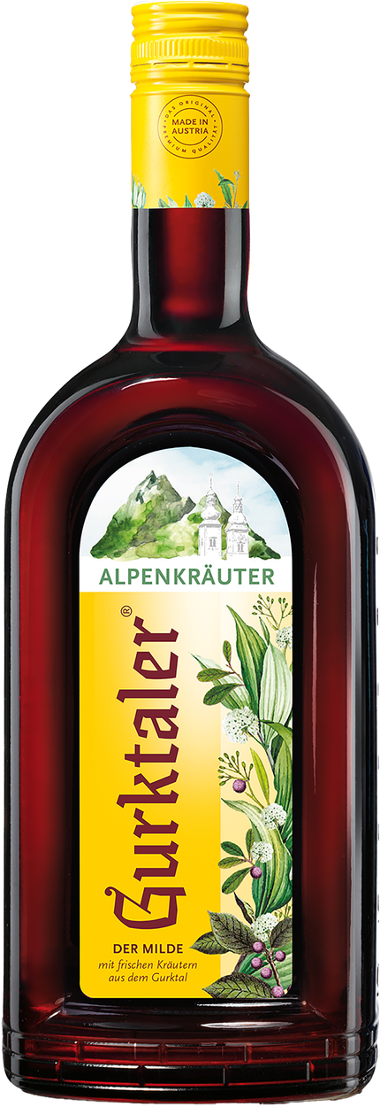 Alpenkräuter Kräuterlikör von GURKTALER aus Österreich