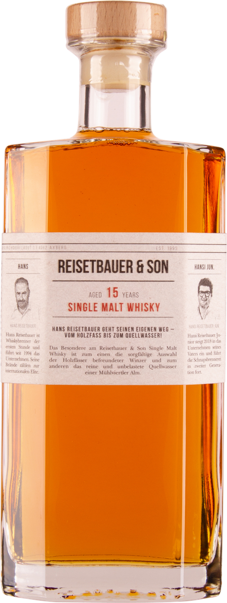 15 years Single Malt Whisky von REISETBAUER & SON aus Österreich