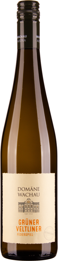 Wein aus Österreich Grüner Veltliner Federspiel Terrassen Wachau DAC 2023 Glasflasche