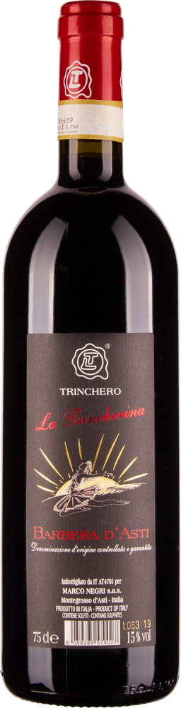 Wein aus Italien Barbera d'Asti Trincherina 2023 Glasflasche