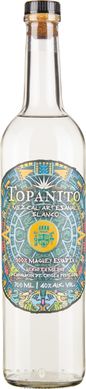 Mezcal Artesanal Blanco 100% Maguey Espadín 40% von TOPANITO aus Mexiko