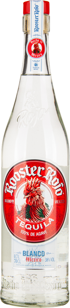 WMexiko Blanco Tequila 100% de Agave ROOSTER ROJO