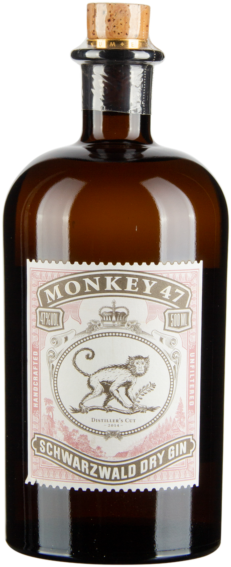 Rarität Distillers Cut Schwarzwald Dry Gin 2015 von MONKEY 47 aus Deutschland