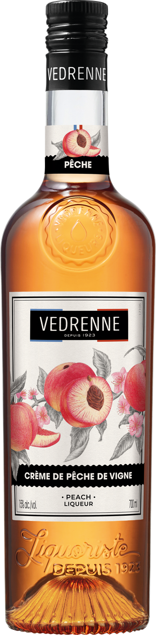 Crème de Peche Pfirsichlikör von VEDRENNE aus Frankreich