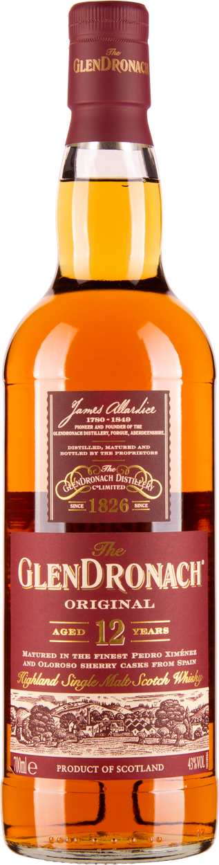 12 years Original Highland Single Malt Scotch Whisky von GLENDRONACH aus Großbritannien