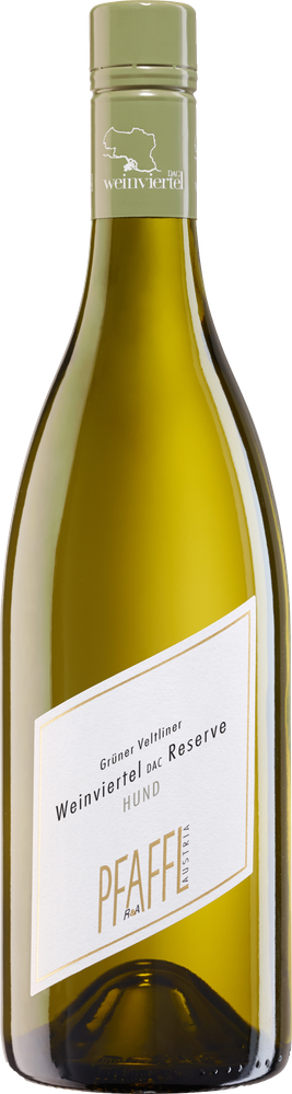Wein aus Österreich Grüner Veltliner Hund Weinviertel DAC Reserve 2023 Glasflasche