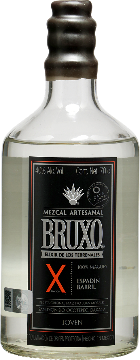 Mezcal X 100% Maguey Espadin-Barril von BRUXO aus Mexiko