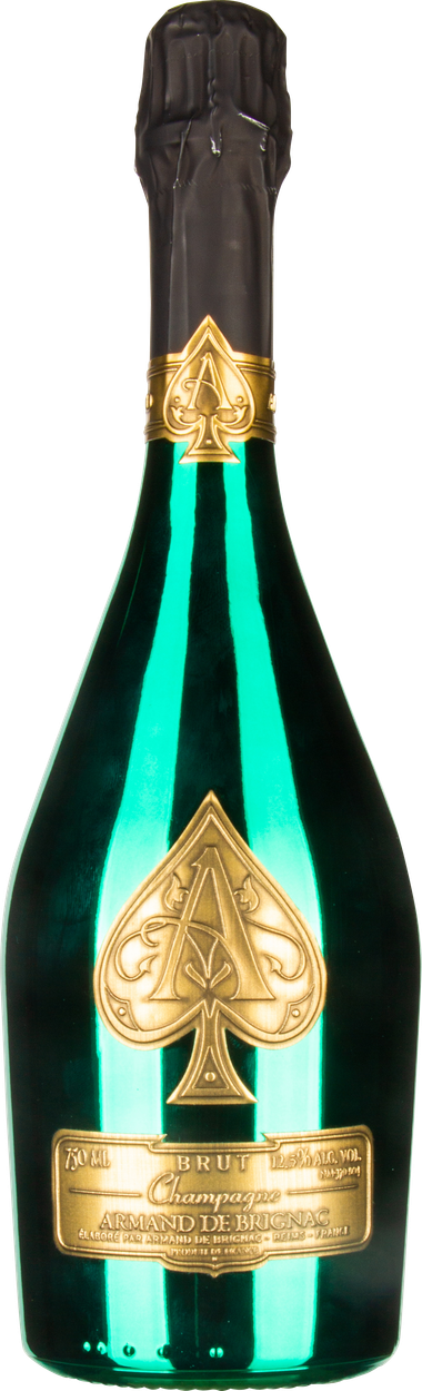 Ace of Spades Green Brut Velvet Bag von ARMAND DE BRIGNAC aus Frankreich