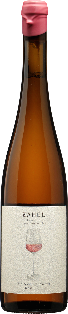 Ein wildes Gläschen PetNat Rosé 2023 von ZAHEL aus Österreich