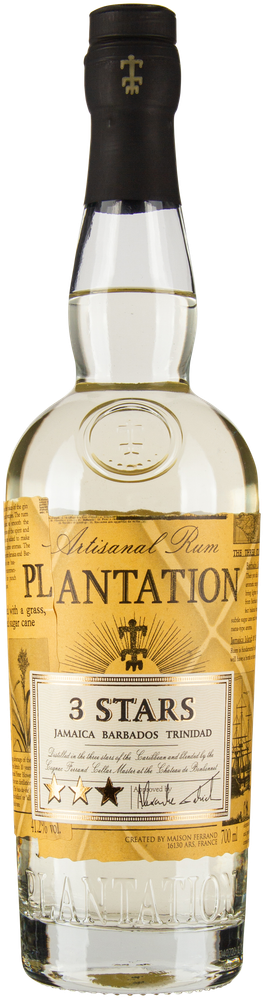 WBarbados 3 Stars White Rum PLANTATION