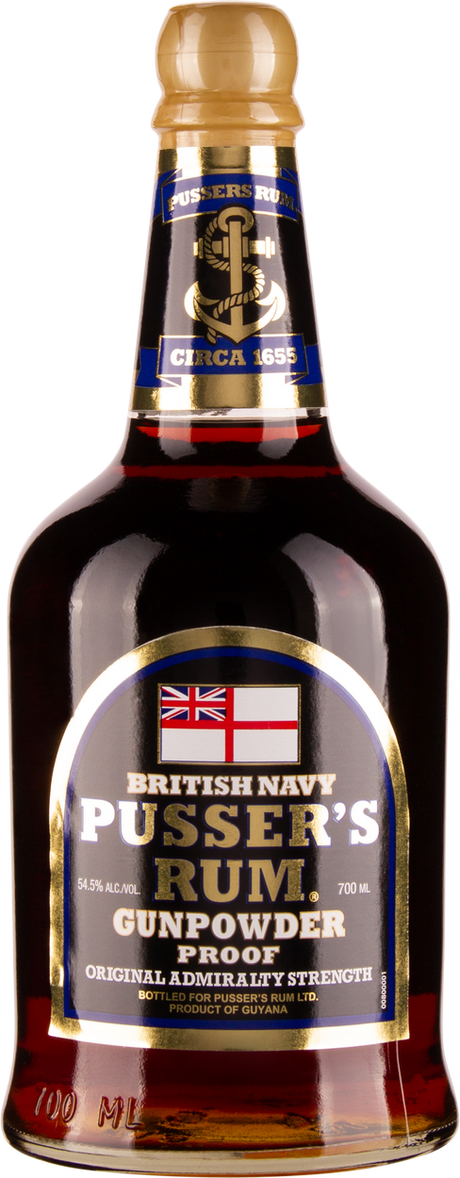 Black Label Gunpowder Proof Rum 54,5% von PUSSER'S aus Britische Jungferninseln
