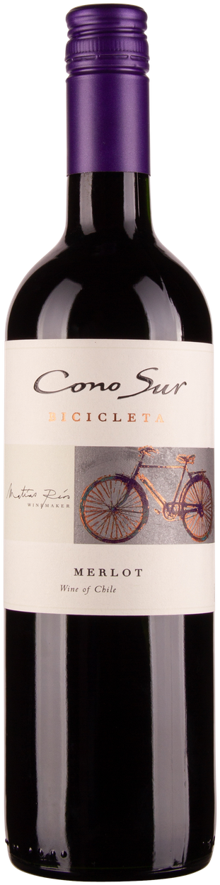 Merlot Bicicleta 2021 von CONO SUR aus Chile