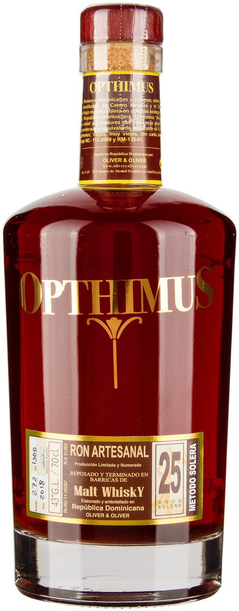 25 years Malt Whisky Barrel Finish Rum von OPTHIMUS aus Dominikanische Republik
