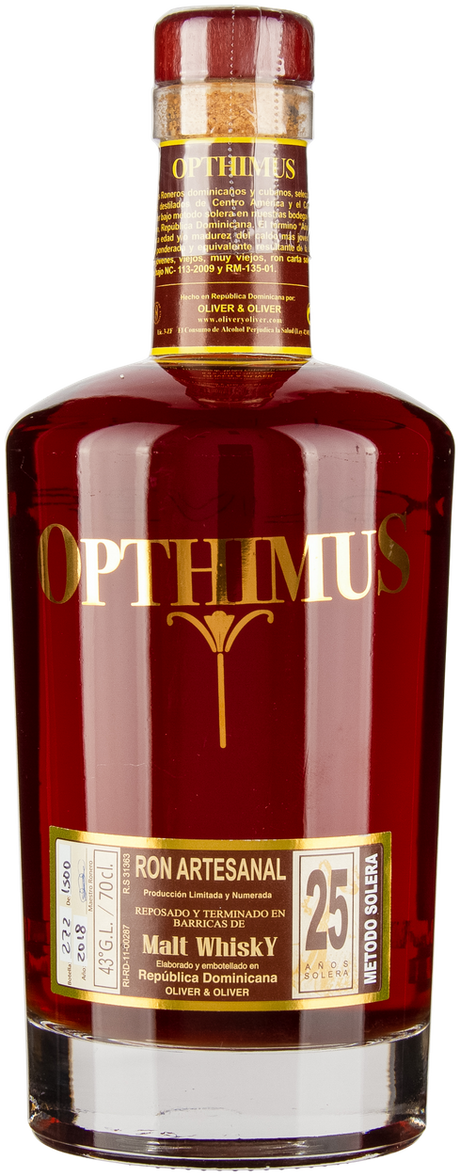 25 years Malt Whisky Barrel Finish Rum von OPTHIMUS aus Dominikanische Republik
