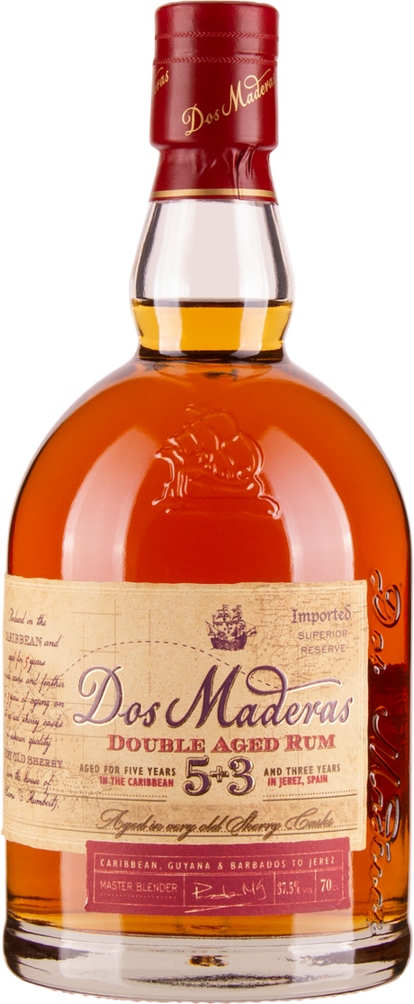 5+3 years Añejo Rum von DOS MADERAS aus Guyana