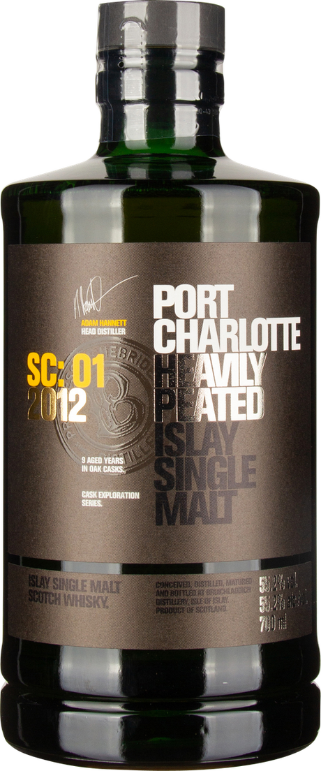 Rarität Heavy Peated SC:01 2012 im Geschenkkarton von PORT CHARLOTTE aus Großbritannien