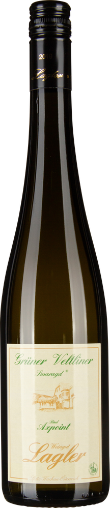 Wein aus Österreich Rarität Grüner Veltliner Smaragd Axpoint 2003 Glasflasche