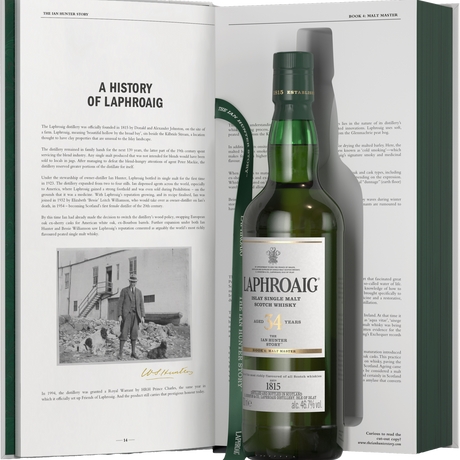 Rarität 34 years Single Malt Scotch Whisky Ian Hunter Book 4 im Geschenkkarton von LAPHROAIG aus Großbritannien