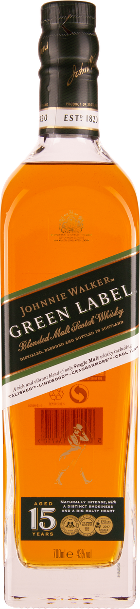 Green Label Blended Malt Scotch Whisky 15years von JOHNNIE WALKER aus Großbritannien