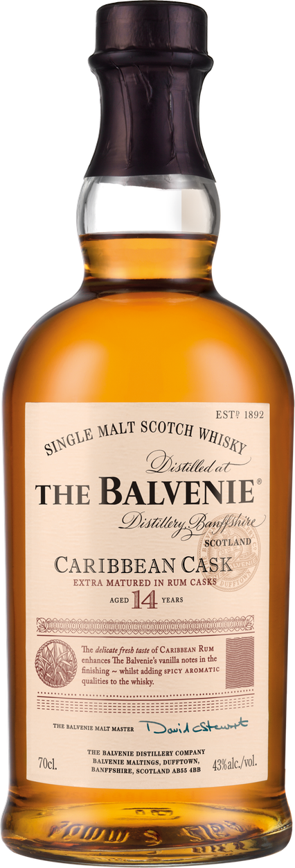 14 Year Old Single Malt Scotch Whisky Caribbean Cask von BALVENIE aus Großbritannien