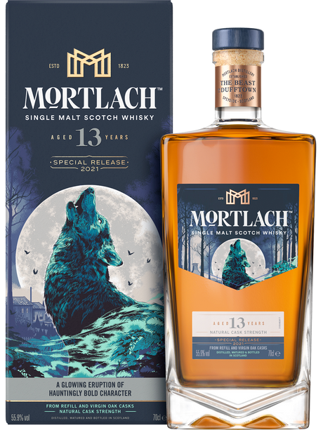 Rarität 13y Special Release 2021 im Geschenkkarton von MORTLACH aus Großbritannien