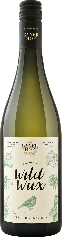 Wein aus Österreich Grüner Veltliner wildwux bio 2023 Glasflasche