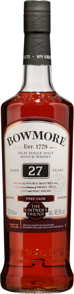 WGroßbritannien Rarität 27 years Port Cask Islay Single Malt Scotch Whisky BOWMORE