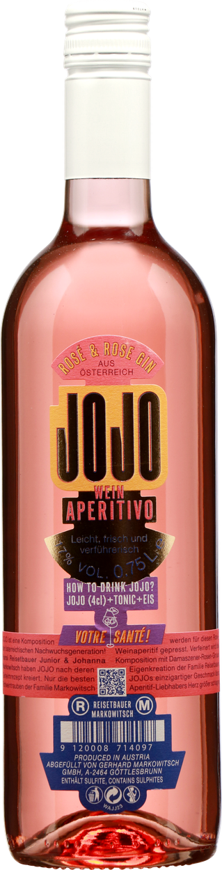 Weinaperitivo Rosé & Rose-Gin von JOJO aus Österreich