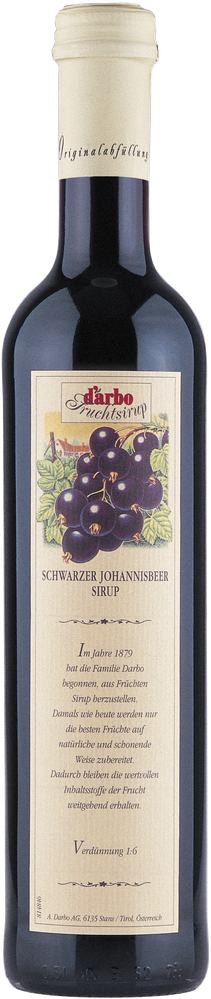 WÖsterreich Schwarzer Johannisbeer Sirup DARBO