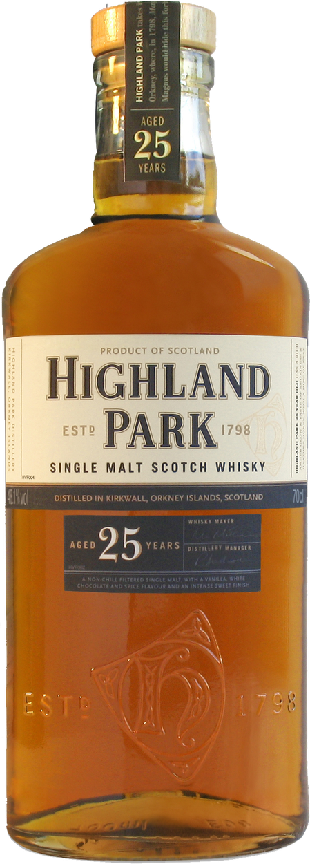 25 years Orkney Island Single Malt von HIGHLAND PARK aus Großbritannien